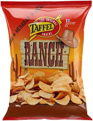 Taffel Ranch spiced potato chips 305g | Soposopo