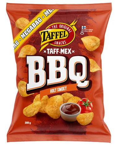 Taffel Taf-Mex bbq spiced potato chips 305g