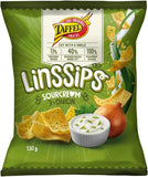 Taffel LinsSips sourcre*m and 3 x onion flavoured lentil crisps 130g