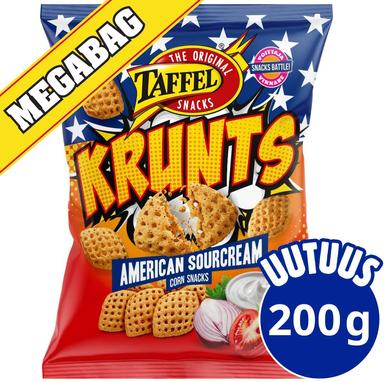Taffel Krunts American French cream flavoured corn snacks 200g