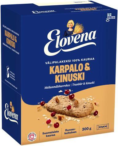 Elovena 10x30g cranberry-quinuski wholegrain snack 100% oats | Soposopo