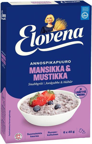 Elovena 240g strawberry-blackberry instant porridge | Soposopo