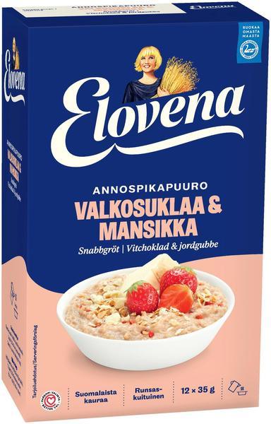 Elovena 420g white chocolate-strawberry instant porridge | Soposopo