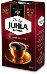 Paulig Juhla Mokka Dark Roast (Tumma Paahto) coffee 500g filter grinding | Soposopo