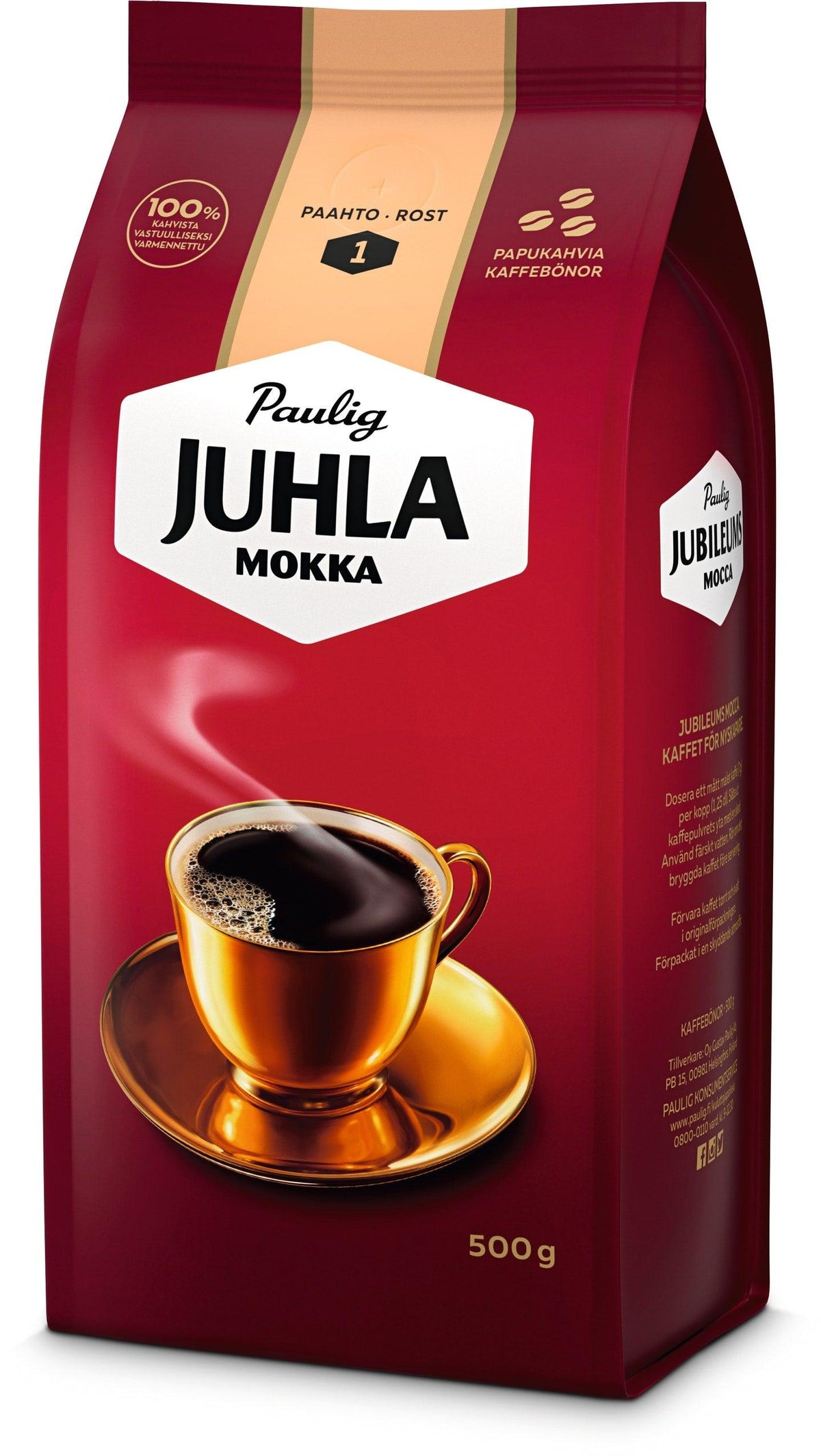 Paulig Juhla Mokka coffee bean Coffee 1 Pack of 500g | Soposopo