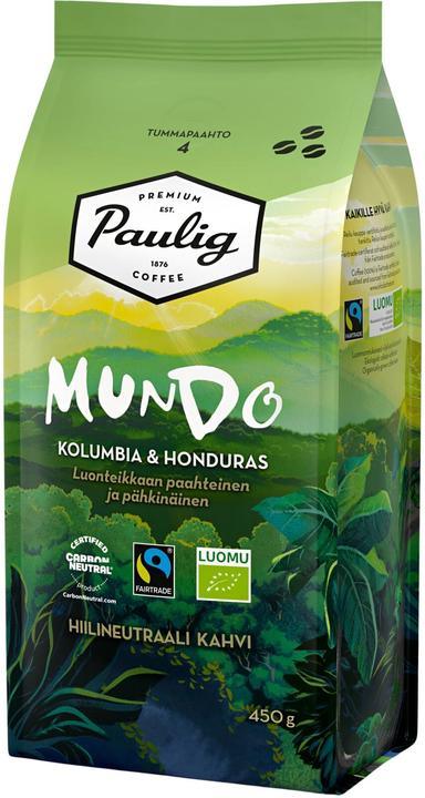 Paulig Mundo Colombia & Honduras Organic coffee coffee beans 450g | Soposopo