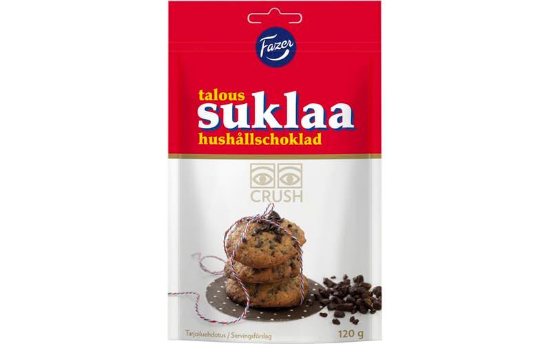 Fazer TALOUSSUKLAA Crush dark Chocolate 1 Pack of 120g 4.2oz | Soposopo