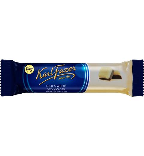 Fazer Karl Fazer White & milk Chocolate 1 bar of 38g 1.3oz | Soposopo