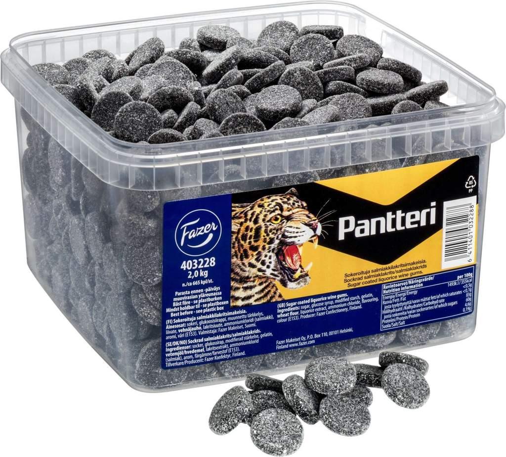 Fazer Pantteri pick & mix Licorice 1 Box of 2kg 70.5oz