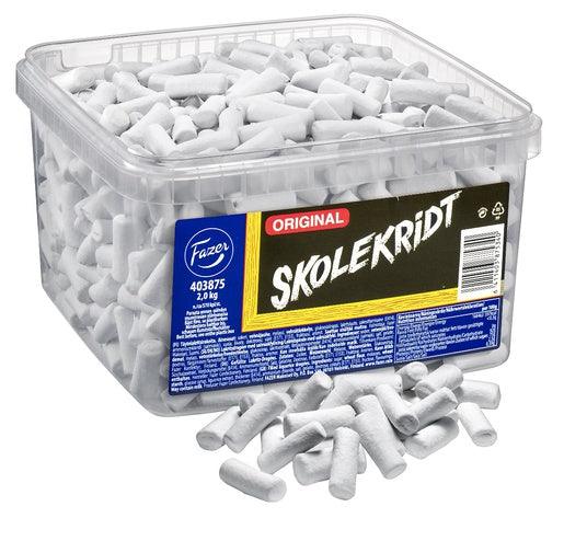 Fazer Skolekridt Filled Dragee Licorice 1 Box of 2kg 70.5oz