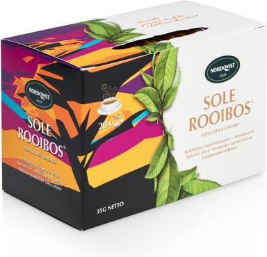 Nordqvist Sole Rooibos 20x1,75g decaffeinated bag tea