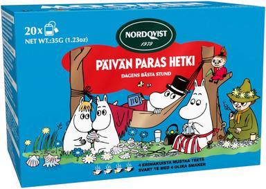 Nordqvist Moomin Best Moment of the Day 20x1,75g black flavoured sachet tea | Soposopo