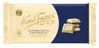 Fazer Karl Fazer White & Milk Chocolate 1 bar of 131g 4.6oz | Soposopo