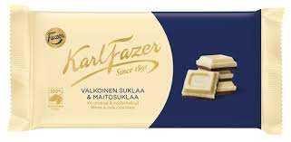 Fazer Karl Fazer White & Milk Chocolate 1 bar of 131g 4.6oz