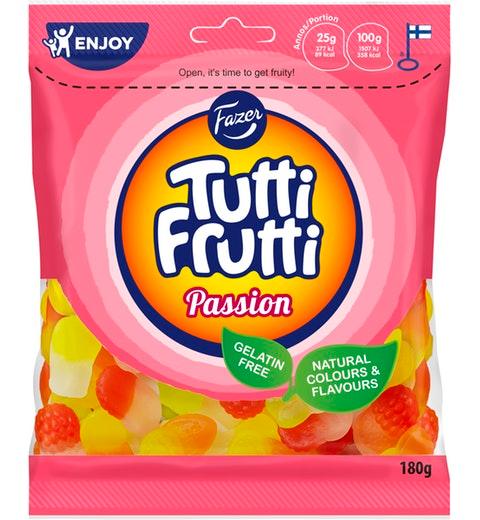 Fazer Tutti Frutti Passion Gummy 1 Pack of 180g 6.3oz