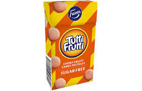 Fazer Tutti Frutti sugar free Pastilles 1 Box of 40g 1.4oz