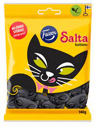 Fazer Salta Katten Licorice 1 Pack of 140g 4.9oz