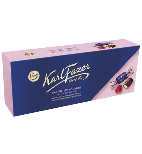Fazer Karl Fazer Raspberry yoghurt Chocolate 1 Box of 270g 9.5oz