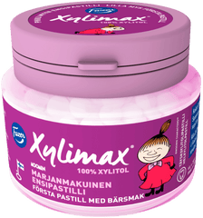 Fazer Xylimax Moomin Pikku My full xylitolpastill 85 g jar | Soposopo