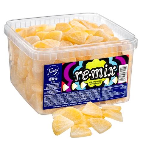 Fazer Remix Grapefruit Wine gum with fruit flavouring Gummy 1 Box of 2kg 70.5oz