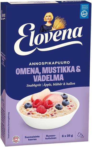 Elovena 210g apple-blackberry-wild raspberry porridge | Soposopo