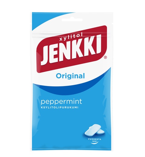 Cloetta Jenkki Xylitol Peppermint Chewing Gum 1Pack of 100g 3.5 oz