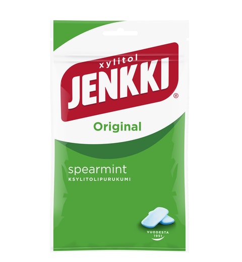 Cloetta Jenkki Xylitol Spearmint Chewing Gum 1Pack of 100g 3.5 oz