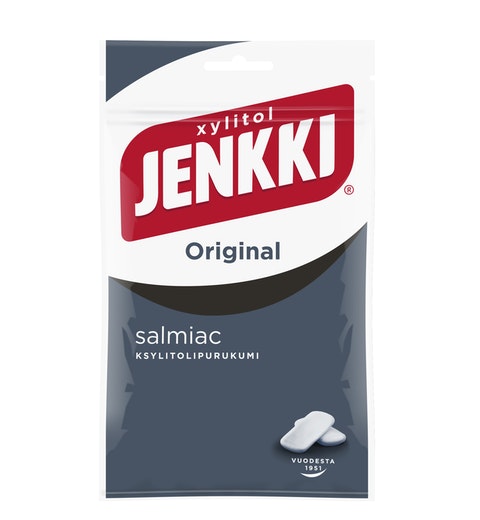 Cloetta Jenkki Salmiac Chewing gum 1 Pack of 100g 3.5oz