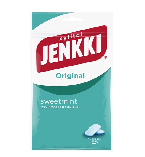 Cloetta Jenkki Xylitol Sweetmint Chewing gum 1Pack of 100g 3.5 oz