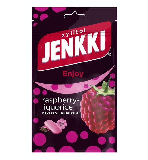 Cloetta Jenkki Raspberry Chewing gum 1 Pack of 100g 3.5oz