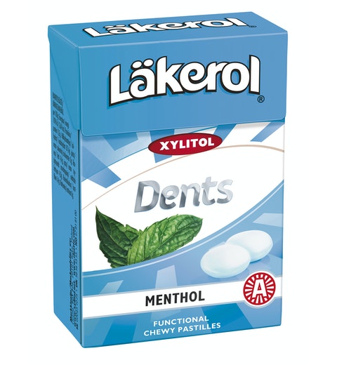 Cloetta Lakerol Dents Menthol Pastilles 1 Box of 85g 3oz