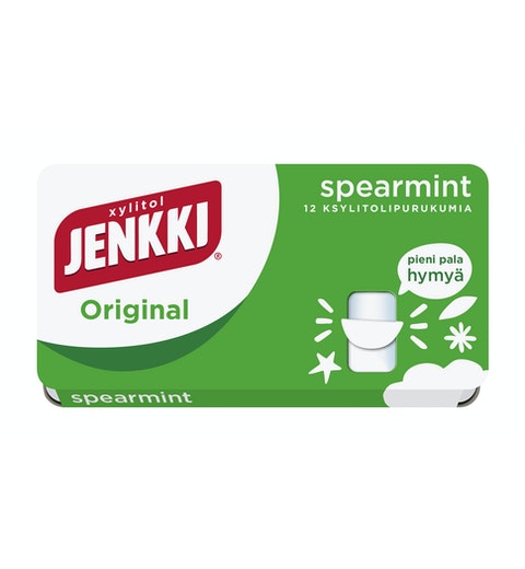 Cloetta Jenkki Original Spearmint Chewing gum 4 Box of 18g 2.4oz