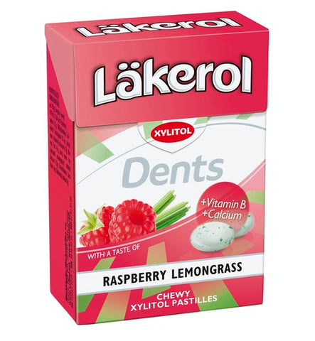 Cloetta Lakerol Dents Raspberry Lemongrass Pastilles 1 Box of 85g 3oz