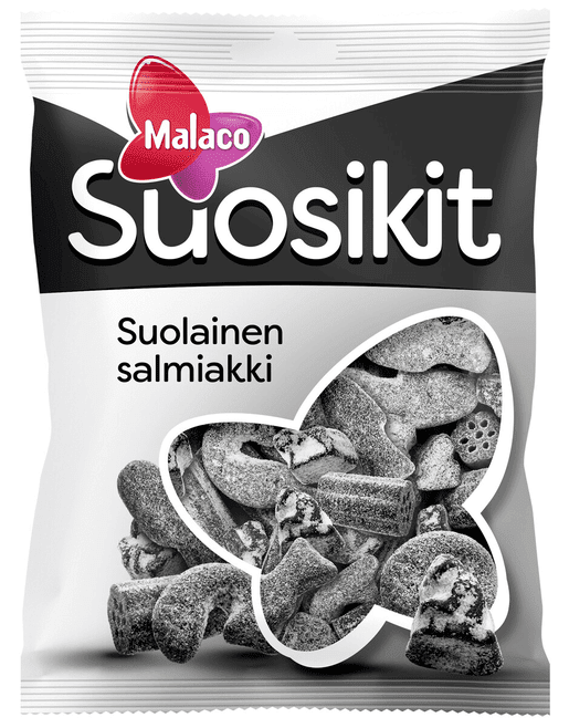 Malaco FAVORITES SALTY SALMIAKKI Liquorice 1 Pack of 230g 8.1oz | Soposopo