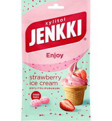 Cloetta Jenkki strawberry ice cream Chewing gum 1 Pack of 70g 2.5oz | Soposopo