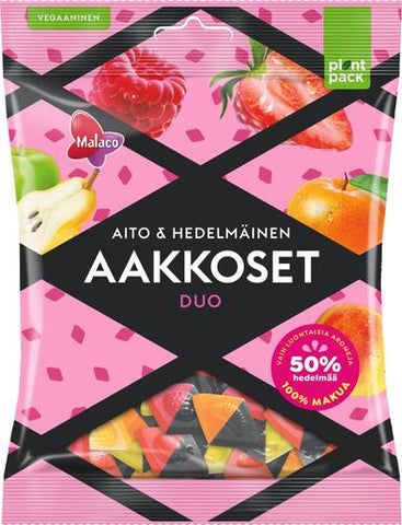 Malaco Alphabets Genuine & Fruity Duo sweet mix 230g