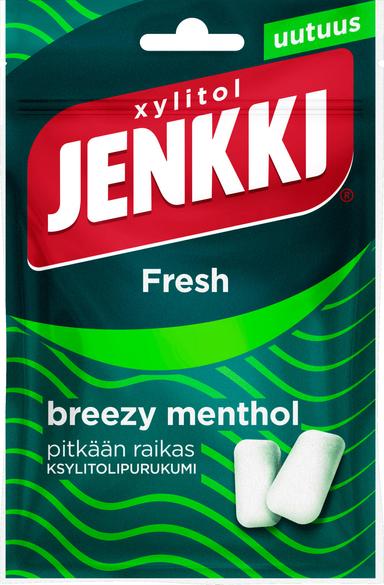 Jenkki Fresh Breezy Menthol xylitol gum 35g