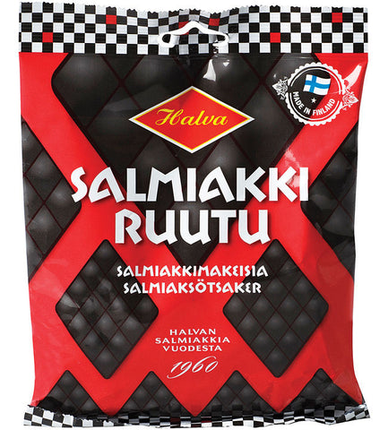 Halva Salmiakkiruutu Salmiakki Licorice 1 Pack of 170g 6oz