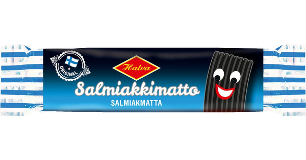Halva Salmiakkimatto Salty Licorice 1 bar of 60g 2.1oz