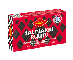 Halva Salmiakkiruutu Salmiakki Licorice 1 Box of 34g 1.2oz