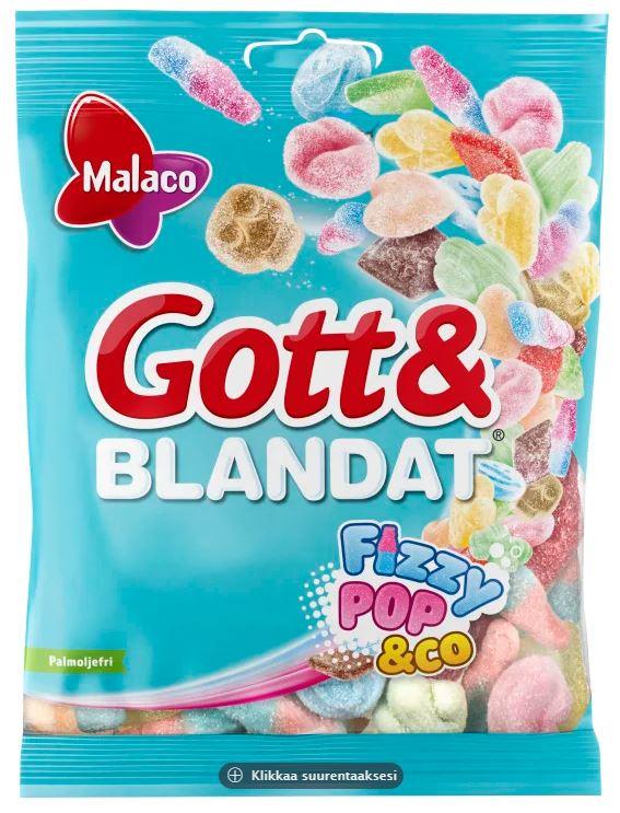 Malaco GOTT OCH BLANDAT FIZZY SWEET MIX Candy 1 Pack of 170g 6oz | Soposopo