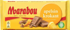 Marabou Orange Crunch Chocolate 1 bar of 200g 7.1oz | Soposopo