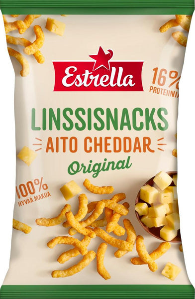 Estrella Lentil snacks Cheddar 125g