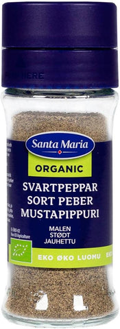 Santa Maria Black Pepper Ground Organic, jar 33g