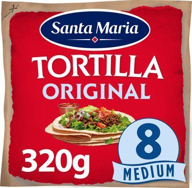 Santa Maria 320G Tex Mex Tortilla Original Medium 8-pack | Soposopo