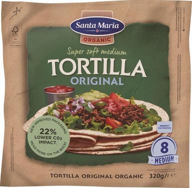 Santa Maria Tortilla Original Medium Wheat Tortilla Organic 8 pieces 320 g | Soposopo