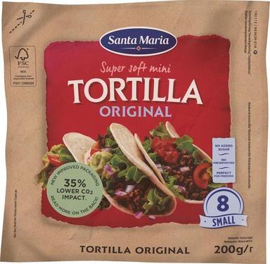 Santa Maria Tortilla Original Small with wheat tortilla 8 pieces, 200 g | Soposopo