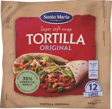 Santa Maria Tortilla Original Large with wheat tortilla 12 pieces, 742 g