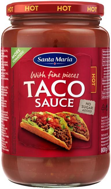 Santa Maria Taco Sauce Hot, hot taco sauce 800 g | Soposopo