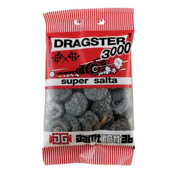 Dragster 3000 Salmiak 50g Original - Swedish - Salty Licorice | Soposopo